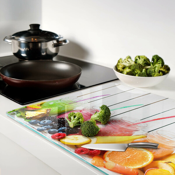 Tabla de cocina Cócteles de frutas con añadidos