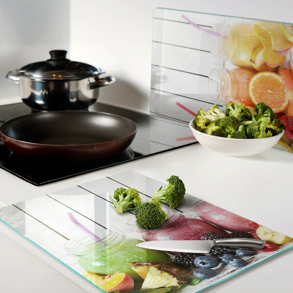 Tabla de cocina Cócteles de frutas con añadidos