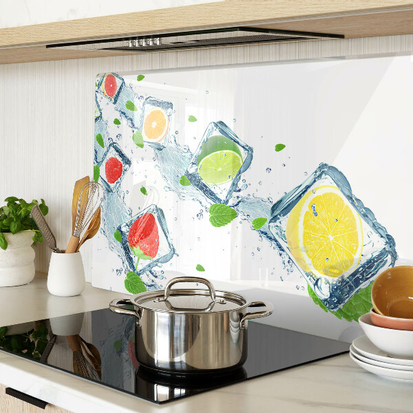 Tabla de cocina Motivo de fruta con rodajas de colores.