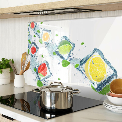Szklana deska do krojenia Owocowy motyw z kolorowymi plasterkami