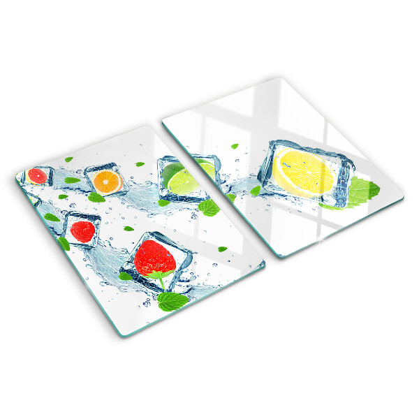 Tabla de cocina Motivo de fruta con rodajas de colores.