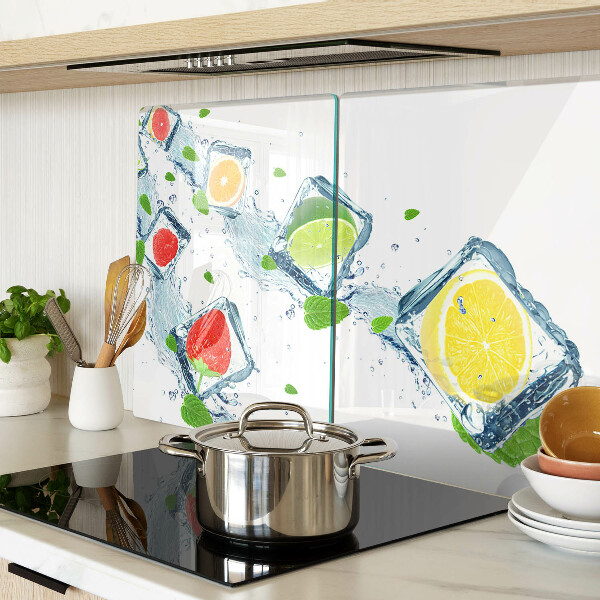 Tabla de cocina Motivo de fruta con rodajas de colores.