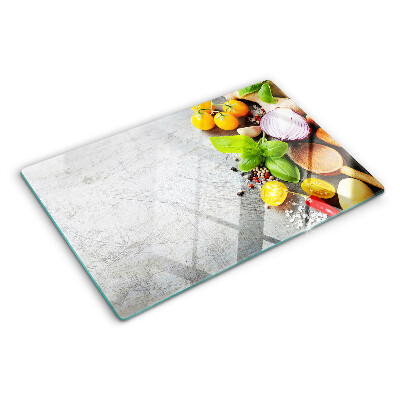 Tabla para cortar Ingredientes de cocina y hierbas