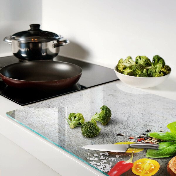 Tabla para cortar Ingredientes de cocina y hierbas