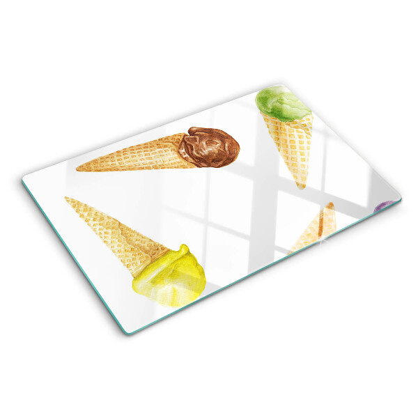 Tabla de cocina Helado en cono de waffle