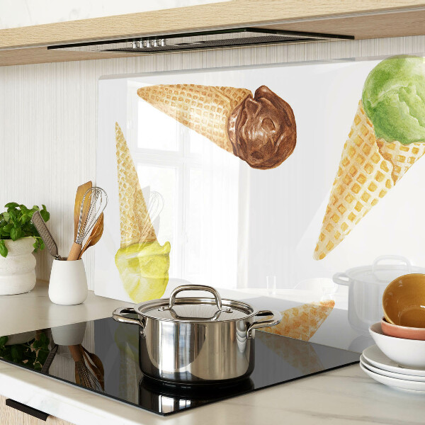 Tabla de cocina Helado en cono de waffle