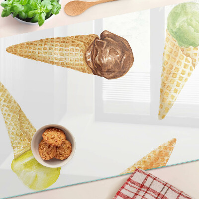 Tabla de cocina Helado en cono de waffle