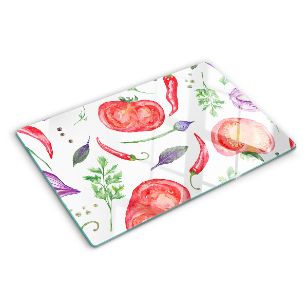 Tabla para cortar Acentos vegetales en acuarela