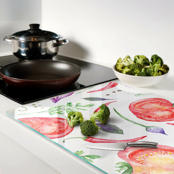 Tabla para cortar Acentos vegetales en acuarela