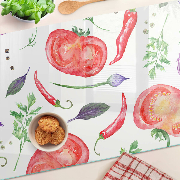 Tabla para cortar Acentos vegetales en acuarela