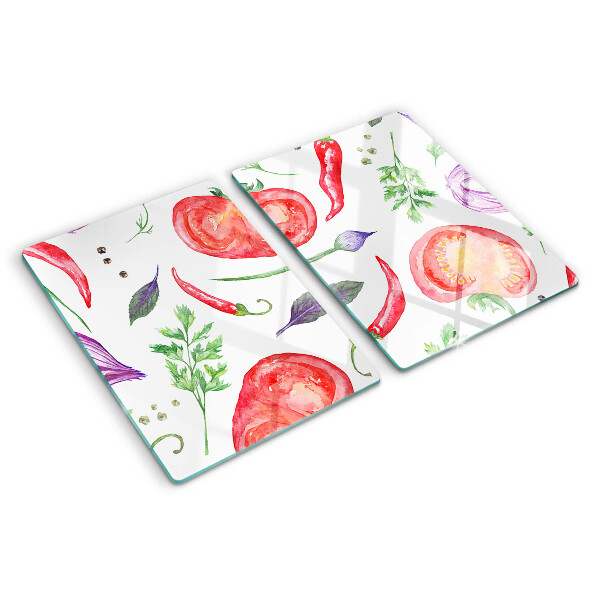 Tabla para cortar Acentos vegetales en acuarela