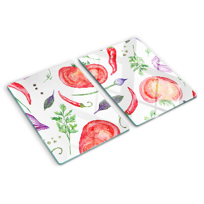 Tabla para cortar Acentos vegetales en acuarela