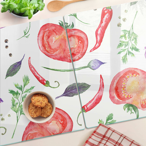 Tabla para cortar Acentos vegetales en acuarela