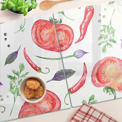 Tabla para cortar Acentos vegetales en acuarela