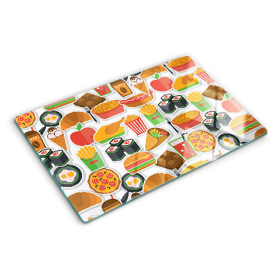 Tabla de cocina Tema de comida y snacks