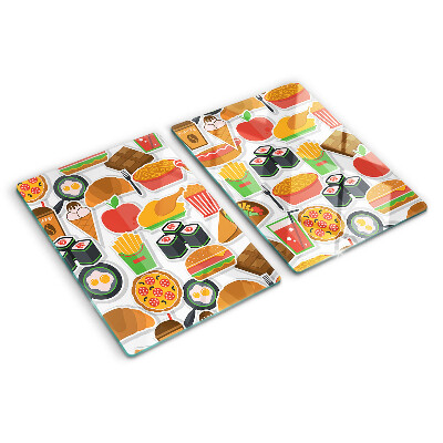 Tabla de cocina Tema de comida y snacks