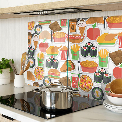 Tabla de cocina Tema de comida y snacks