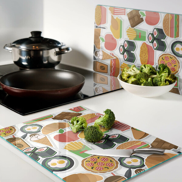 Tabla de cocina Tema de comida y snacks