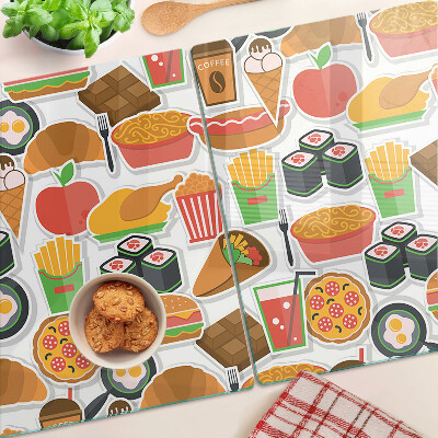 Tabla de cocina Tema de comida y snacks