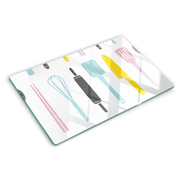 Tabla para cortar Utensilios de cocina en colores pastel