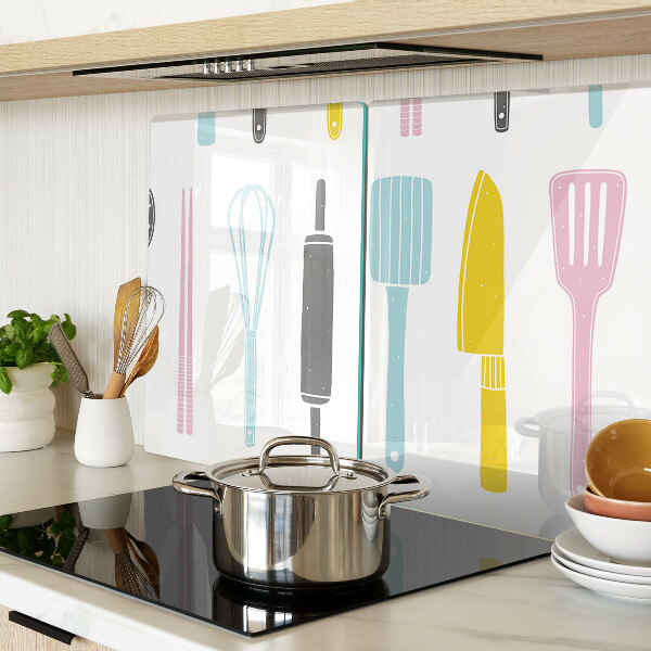 Tabla para cortar Utensilios de cocina en colores pastel