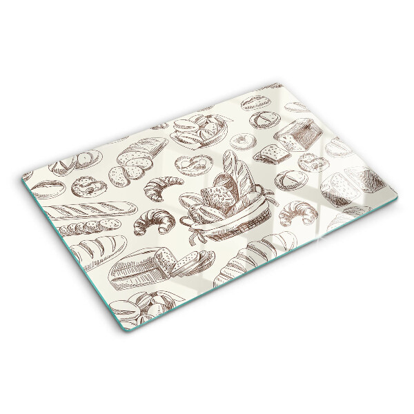 Tabla de cortar de cristal Productos horneados y bocadillos dulces