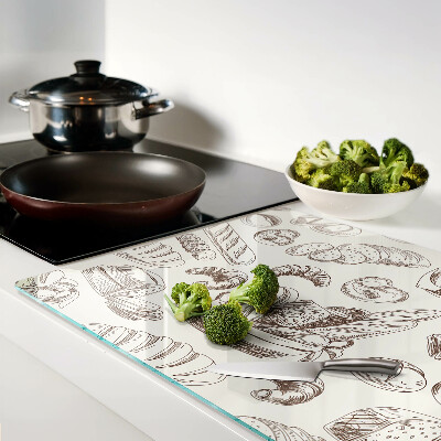 Tabla de cortar de cristal Productos horneados y bocadillos dulces