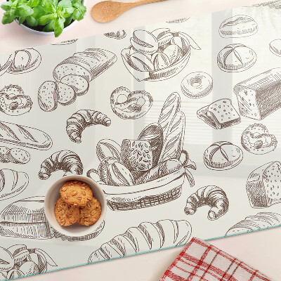 Tabla de cortar de cristal Productos horneados y bocadillos dulces