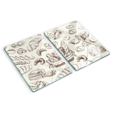 Tabla de cortar de cristal Productos horneados y bocadillos dulces