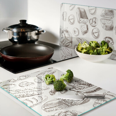 Szklana deska do krojenia Wypieki i słodkie przekąski