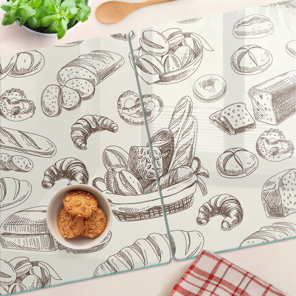 Tabla de cortar de cristal Productos horneados y bocadillos dulces