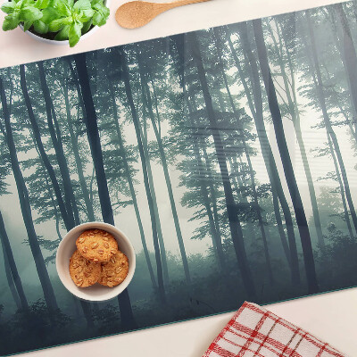 Szklana deska kuchenna Las w mgłę