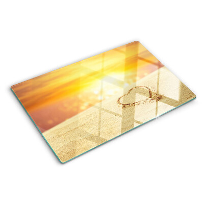 Deska kuchenna szklana Plaża o zachodzie słońca