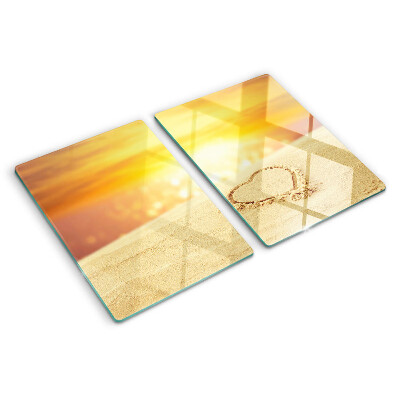 Deska kuchenna szklana Plaża o zachodzie słońca