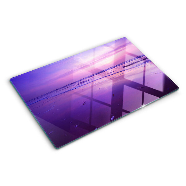 Tabla de cocina Puesta de sol sobre el mar