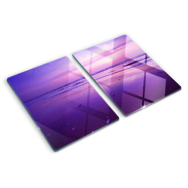 Szklana deska do krojenia Zachód słońca nad morzem