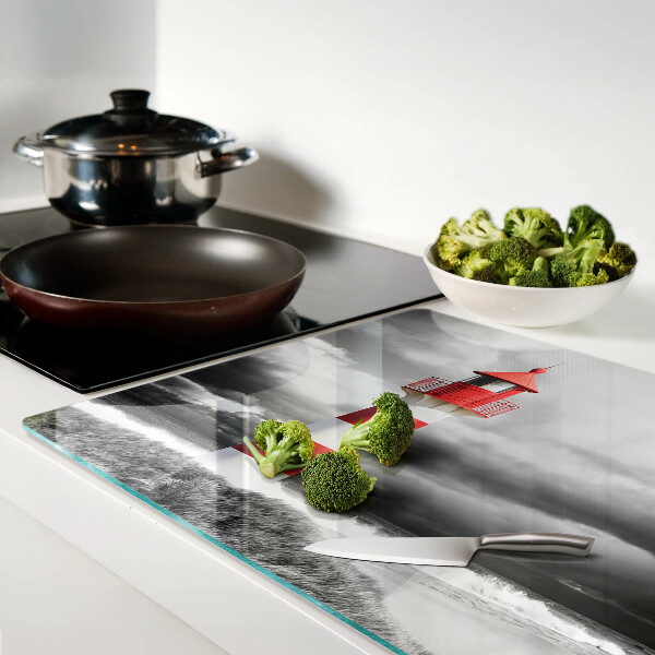 Szklana deska kuchenna Latarnia morska w pejzażu