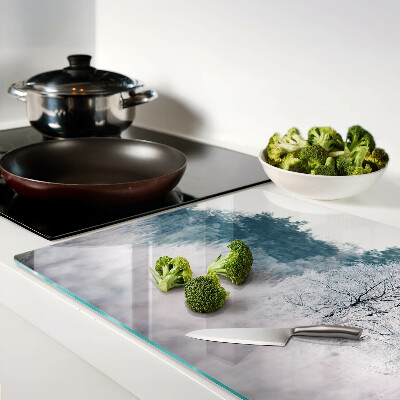 Tabla para cortar Paisaje invernal con árboles