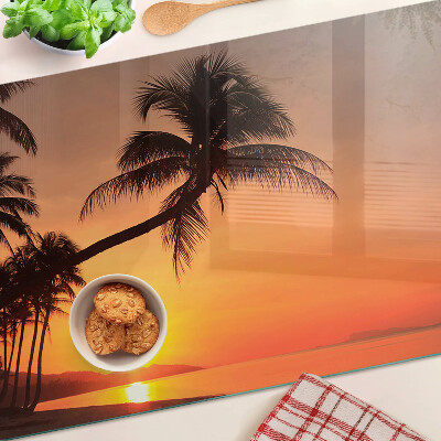 Tabla de cocina Atardecer en la playa