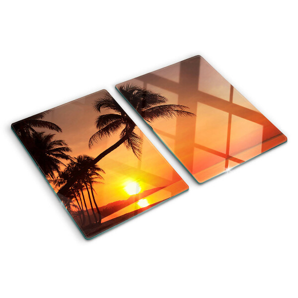 Tabla de cocina Atardecer en la playa