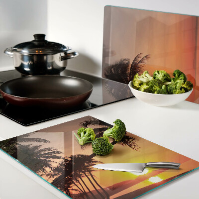 Tabla de cocina Atardecer en la playa