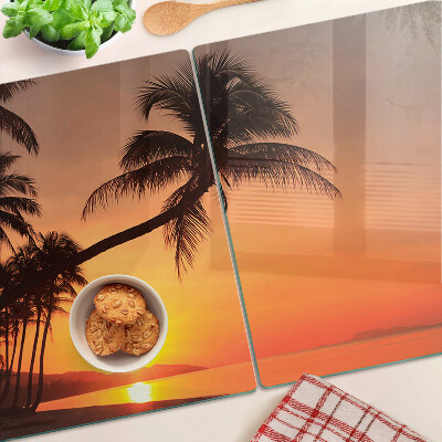 Tabla de cocina Atardecer en la playa