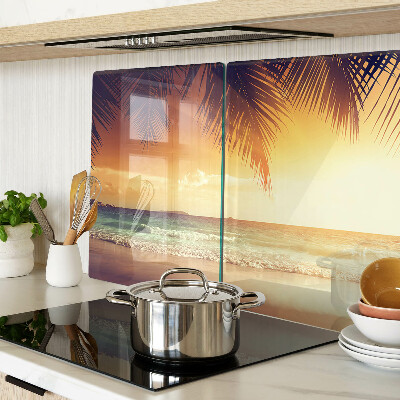 Tabla de cortar Puesta de sol sobre la playa