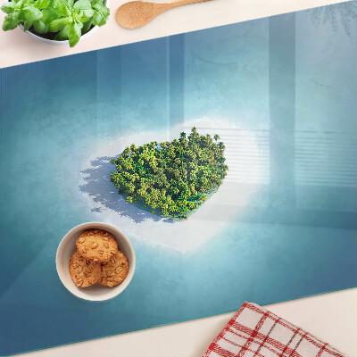 Tabla de cocina Isla con palmeras
