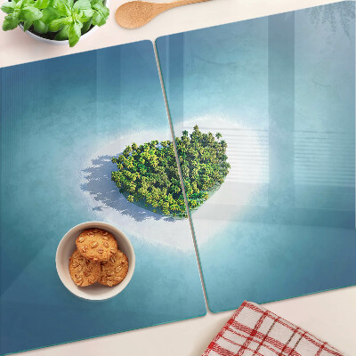 Tabla de cocina Isla con palmeras
