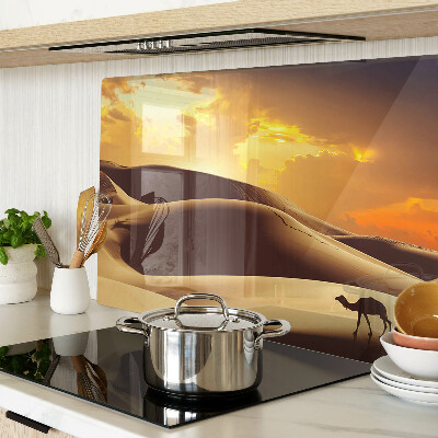 Tabla para cortar Paisaje desértico al atardecer