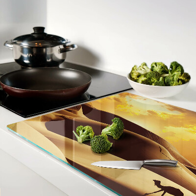 Tabla para cortar Paisaje desértico al atardecer