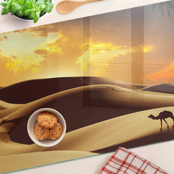 Tabla para cortar Paisaje desértico al atardecer