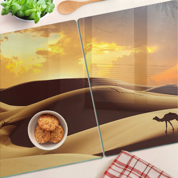 Tabla para cortar Paisaje desértico al atardecer