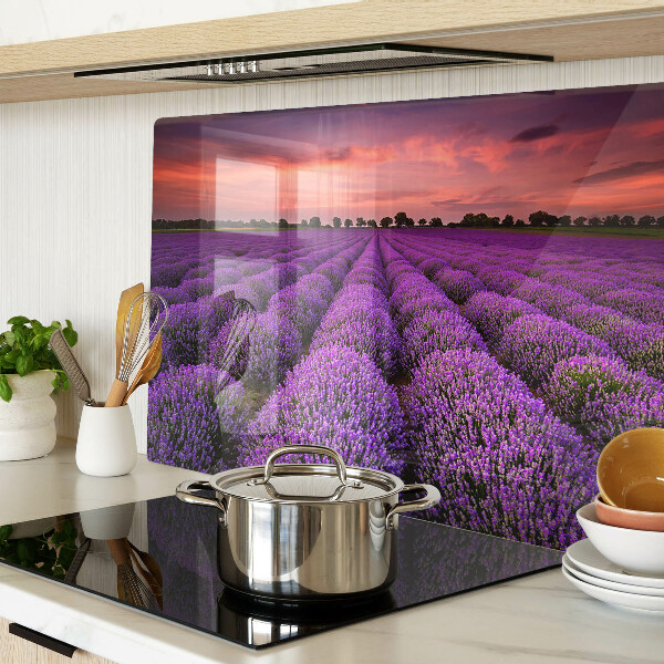 Tabla de cortar Campo de lavanda al atardecer
